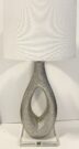 L500-Hammered Metal Teardrop, White shade