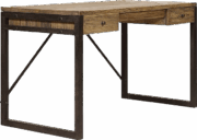 OD02-Rustic Barnwood Desk, Metal