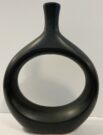 Vase, Black Curvey, Circle Base-Acc521jk