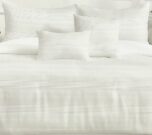 BQ03-Queen, White On White Furry Lines