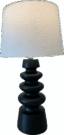 L300-Black Curvy, White Shade