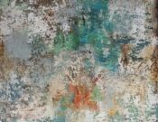 A96a-Large Canvas, Multi Blue/Green/Rust