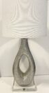 L070-Hammered Metal Teardrop, White shade