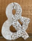 Decorative “&” Whitewashed-Acc33a