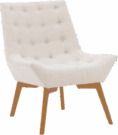 LC03a-Linen, Button Tufted MCM