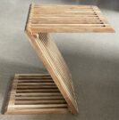 OT44b-Side Table, Z wooden slats