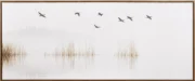 A140aab-Flock of Birds over Water Reeds