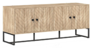 OTC25c-Blonde Chevron, 4 door Sideboard