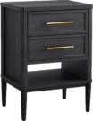BS06b-Antique Black, Open Shelf, Tall