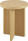 OT69b-Blonde Round, Fluted Tri-base