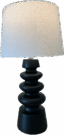 L300-Black Curvy, White Shade