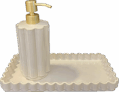 Bath, Tray/Pump Set, Fluted-Acc763