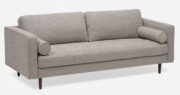 SF118-Sofa, Greige Mid Century Tufted Seat