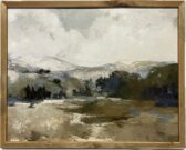 A110g-Vintage Landscape, Blue/Green