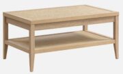 OT139-Rectangular Light Oak, 2 Tier, Rattan