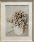 A90-White Paper Daisies, White Vase