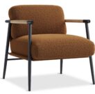 LC151-Brown Spice Boucle, Wooden Arms