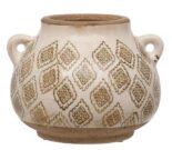 Vase, Country Charm, Cream & Brown-Acc27
