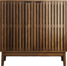 OTC131-Walnut Chest, Slatted Doors