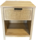 BS160-Blonde w/natural rattan drawer