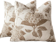 TC371-Light Brown, Botanical Flowers